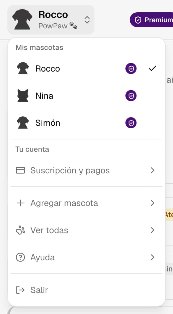 ¿Cómo cambio de mascota?