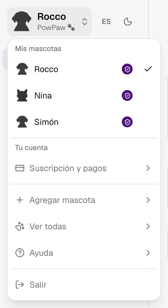 ¿Cómo cambio de mascota?