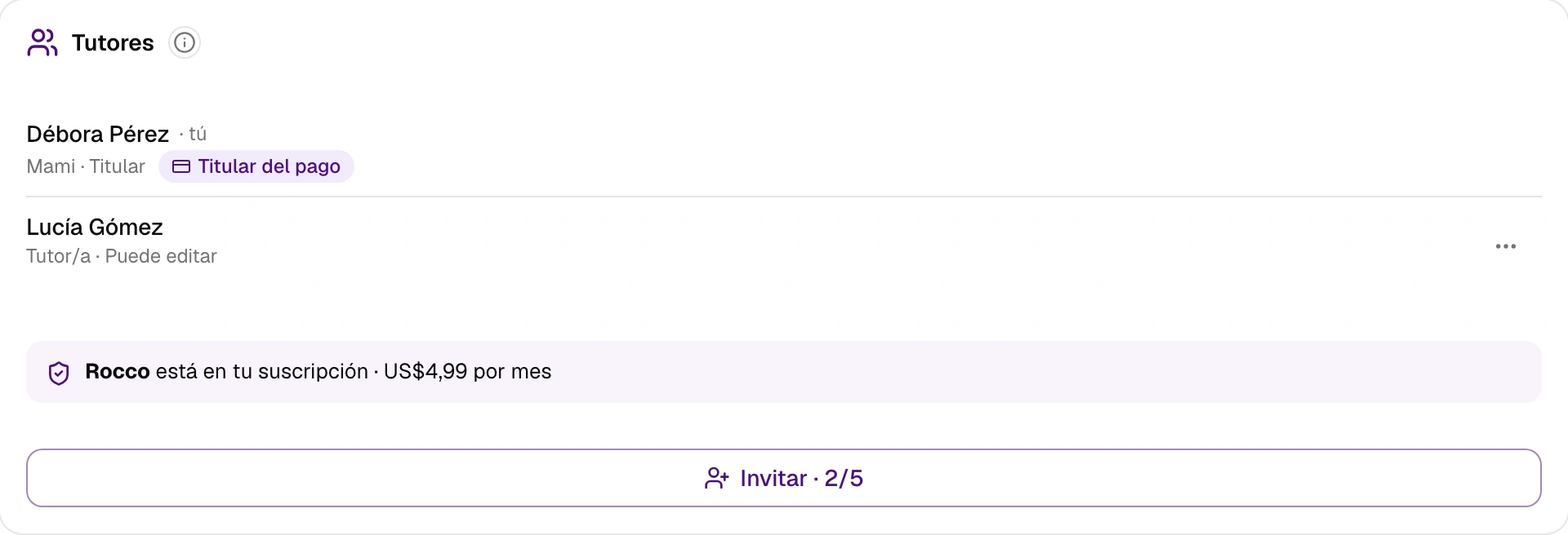 ¿Cómo invito a un co-tutor?